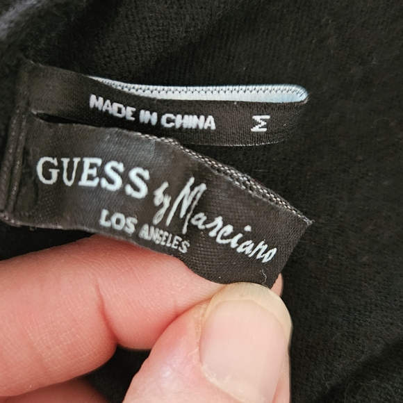 Guess by Marciano Women's Black Wrap Cardigan Sweater Size Medium - Picture 6 of 6